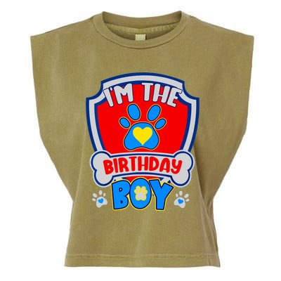 Im The Birthday Boy Dog Paw Family Matching Garment-Dyed Women's Muscle Tee