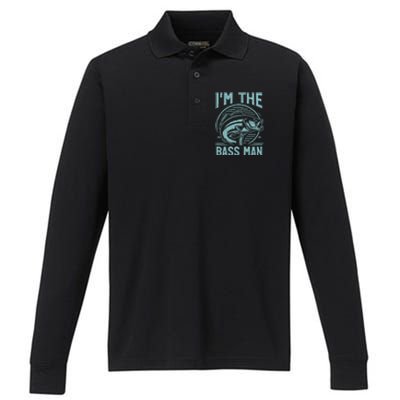 I’M The Bass Bass Fishing Meaningful Gift Performance Long Sleeve Polo