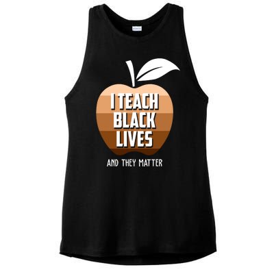 I Teach Black Lives And They Matter Ladies PosiCharge Tri-Blend Wicking Tank