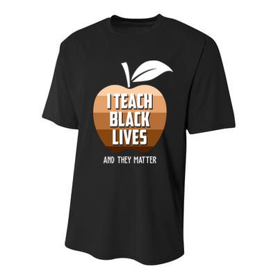 I Teach Black Lives And They Matter Youth Performance Sprint T-Shirt