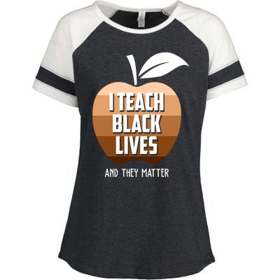 I Teach Black Lives And They Matter Enza Ladies Jersey Colorblock Tee