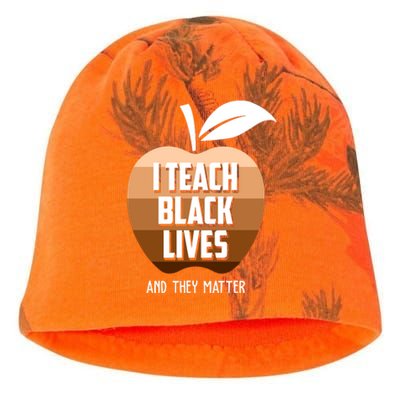 I Teach Black Lives And They Matter Kati - Camo Knit Beanie