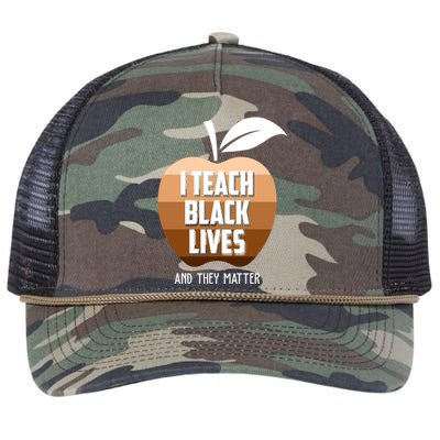 I Teach Black Lives And They Matter Retro Rope Trucker Hat Cap