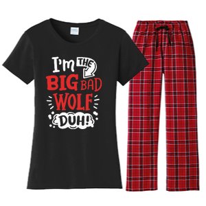 IM The Bad Wolf Funny Easy Halloween Costume Women's Flannel Pajama Set