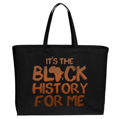 It's The Black History For Me Cotton Canvas Jumbo Tote