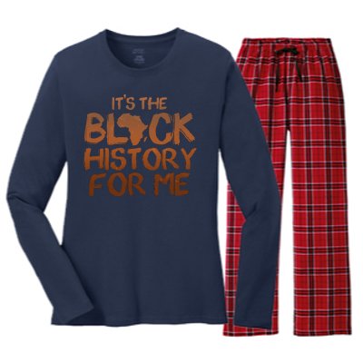 It's The Black History For Me Women's Long Sleeve Flannel Pajama Set 