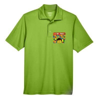 Im The Birthday Boy Building Brick Family Matching Men's Origin Performance Pique Polo