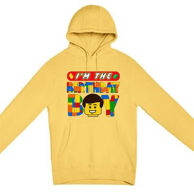 Im The Birthday Boy Building Brick Family Matching Premium Pullover Hoodie