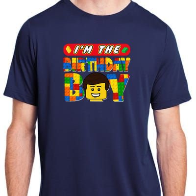 Im The Birthday Boy Building Brick Family Matching Adult ChromaSoft Performance T-Shirt