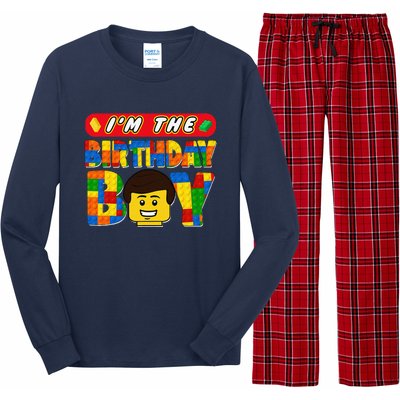 Im The Birthday Boy Building Brick Family Matching Long Sleeve Pajama Set