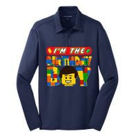 Im The Birthday Boy Building Brick Family Matching Silk Touch Performance Long Sleeve Polo