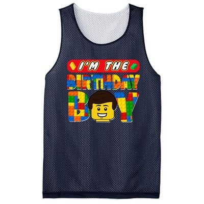 Im The Birthday Boy Building Brick Family Matching Mesh Reversible Basketball Jersey Tank