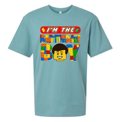 Im The Birthday Boy Building Brick Family Matching Sueded Cloud Jersey T-Shirt