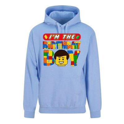 Im The Birthday Boy Building Brick Family Matching Unisex Surf Hoodie