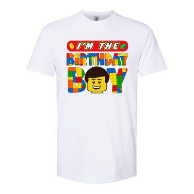 Im The Birthday Boy Building Brick Family Matching Softstyle CVC T-Shirt