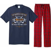 It Takes Balls Xmas Gift Idea For Golfers Gift Funny Golf Pajama Set