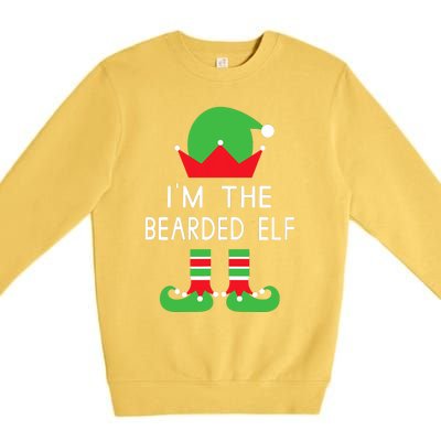 Im The Bearded Elf Funny Christmas Premium Crewneck Sweatshirt