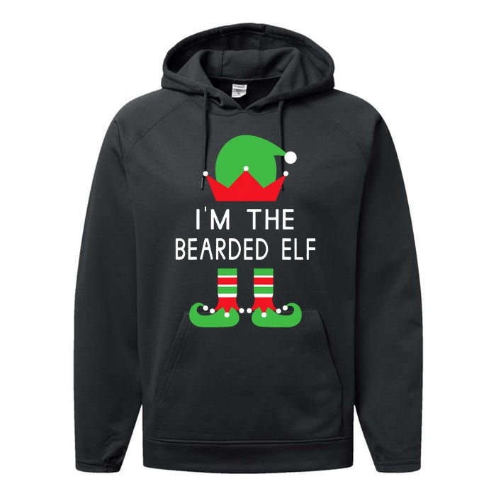 Im The Bearded Elf Funny Christmas Performance Fleece Hoodie