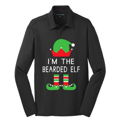 Im The Bearded Elf Funny Christmas Silk Touch Performance Long Sleeve Polo