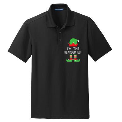 Im The Bearded Elf Funny Christmas Dry Zone Grid Polo