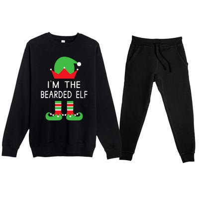 Im The Bearded Elf Funny Christmas Premium Crewneck Sweatsuit Set