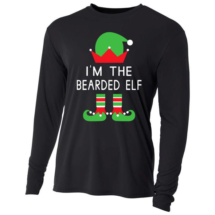 Im The Bearded Elf Funny Christmas Cooling Performance Long Sleeve Crew