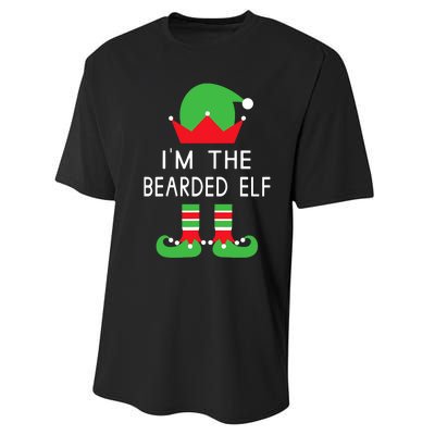 Im The Bearded Elf Funny Christmas Performance Sprint T-Shirt