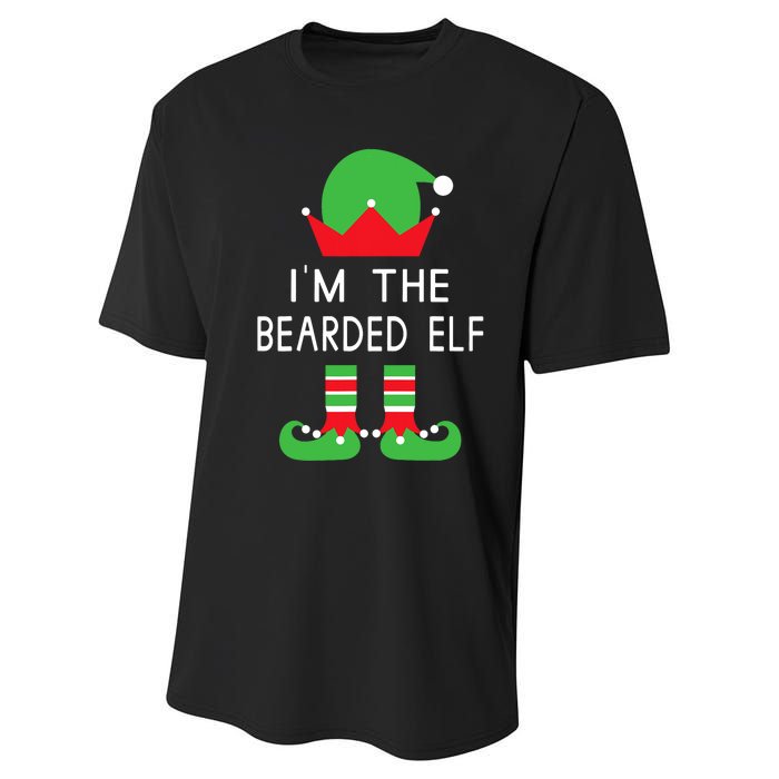 Im The Bearded Elf Funny Christmas Performance Sprint T-Shirt