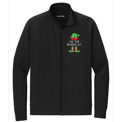 Im The Bearded Elf Funny Christmas Stretch Full-Zip Cadet Jacket