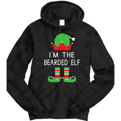 Im The Bearded Elf Funny Christmas Tie Dye Hoodie