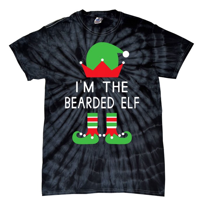 Im The Bearded Elf Funny Christmas Tie-Dye T-Shirt