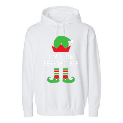 Im The Bearded Elf Funny Christmas Garment-Dyed Fleece Hoodie