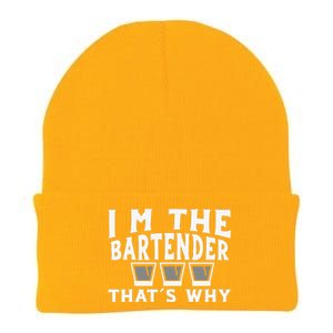 I'm The Bartender That’s Why Caps Shot Glasses Drinking Knit Cap Winter Beanie