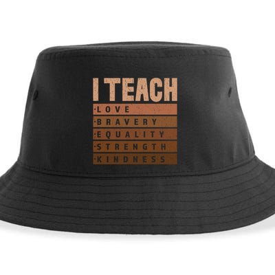 I Teach Black History Celebrate Black History Juneteenth Great Gift Sustainable Bucket Hat