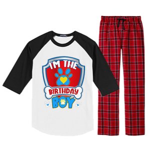 Im The Birthday Boy Dog Paw Family Matching Raglan Sleeve Pajama Set