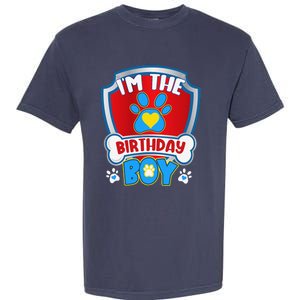 Im The Birthday Boy Dog Paw Family Matching Garment-Dyed Heavyweight T-Shirt