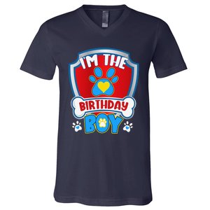 Im The Birthday Boy Dog Paw Family Matching V-Neck T-Shirt