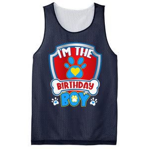 Im The Birthday Boy Dog Paw Family Matching Mesh Reversible Basketball Jersey Tank