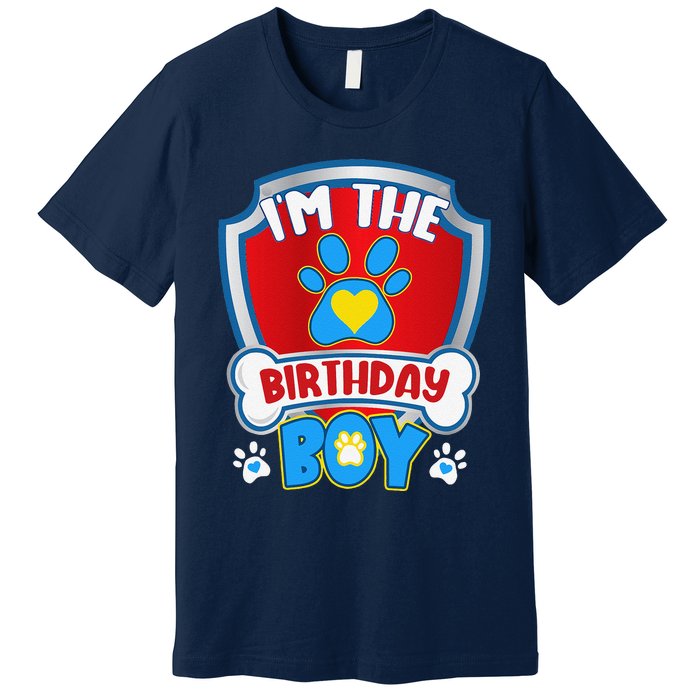 Im The Birthday Boy Dog Paw Family Matching Premium T-Shirt