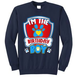 Im The Birthday Boy Dog Paw Family Matching Tall Sweatshirt