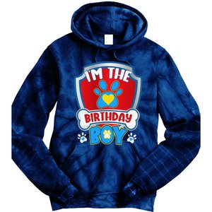 Im The Birthday Boy Dog Paw Family Matching Tie Dye Hoodie