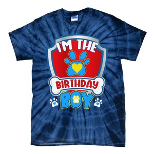 Im The Birthday Boy Dog Paw Family Matching Tie-Dye T-Shirt