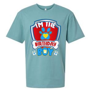 Im The Birthday Boy Dog Paw Family Matching Sueded Cloud Jersey T-Shirt