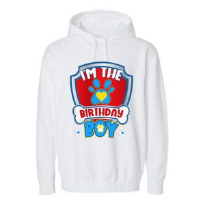 Im The Birthday Boy Dog Paw Family Matching Garment-Dyed Fleece Hoodie