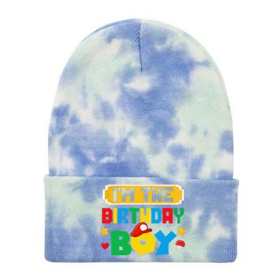 Im The Birthday Boy Game Gaming Family Matching Tie Dye 12in Knit Beanie