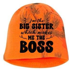 I'm The Big Sister Which Makes Me The Boss Kati - Camo Knit Beanie