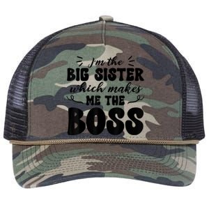 I'm The Big Sister Which Makes Me The Boss Retro Rope Trucker Hat Cap