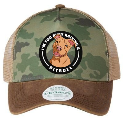 I'm Too Busy Raising A Pitbull Legacy Tie Dye Trucker Hat