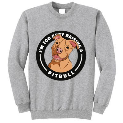 I'm Too Busy Raising A Pitbull Sweatshirt