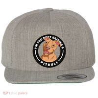 I'm Too Busy Raising A Pitbull Wool Snapback Cap